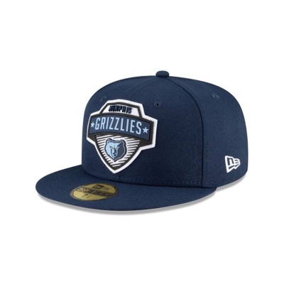 Blue Memphis Grizzlies Hat - New Era NBA Tip Off Edition 59FIFTY Fitted Caps USA5301296